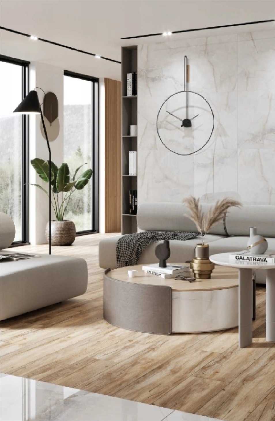 Matētas flīzes AQUARIOUS ONYX GREY, 60x120 cm, DE